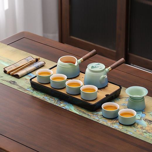 简约日式家用侧把壶功夫茶具便携旅行茶具套装办公室会客干泡茶盘 商品图0