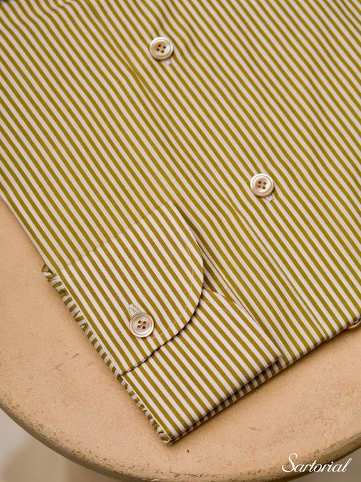 Avino黄色条纹海岛棉衬衫 商品图2