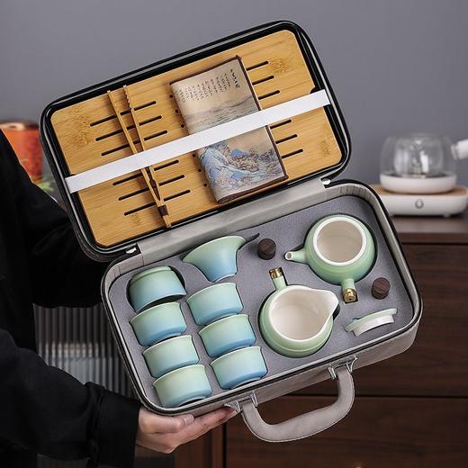 简约日式家用侧把壶功夫茶具便携旅行茶具套装办公室会客干泡茶盘 商品图3