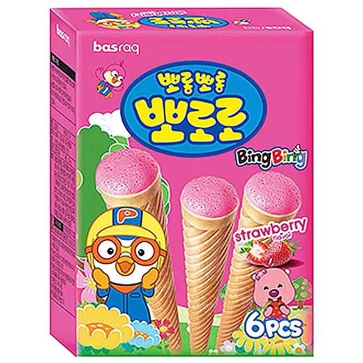 啵乐乐甜筒饼干草莓53.4g뽀뽀로 아이스크림과자 딸기 商品图0