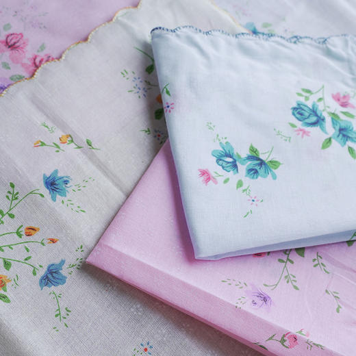 女士环保手帕（翠花）纯棉印花复古时尚吸汗碎花出行小手帕 商品图1