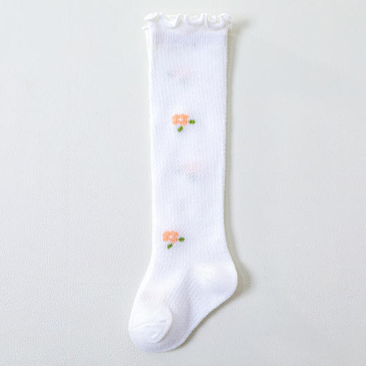 【3双装】宝宝防蚊袜超薄网眼不勒大腿公主长绒过膝袜 商品图5