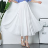 雪纺中长款半身裙子高腰显瘦纯色A字伞裙大摆裙MYX1818 商品缩略图5