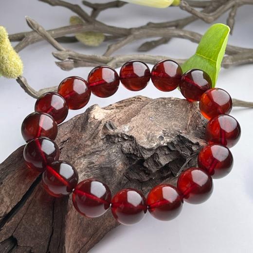 琥珀单圈-血珀圆珠 商品图0