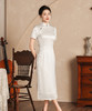 夏季新款三醋酸提花八扣长款日常改良旗袍连衣裙FD-L2307 商品缩略图0