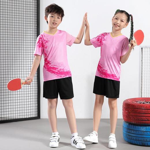 儿童羽毛球服套装队服速干训练印制团购青少年乒乓球比赛服专业印 商品图3