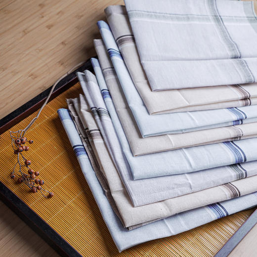 男士环保手帕（方格）纯棉怀旧复古时尚吸汗出行小手帕 商品图1