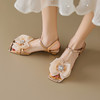 时尚公主风，水晶跟花朵凉鞋一字带蝴蝶结凉鞋MLD-AD755 商品缩略图4