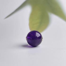 18K紫水晶吊坠-贴金片圆珠