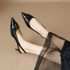 气质感V扣，尖头细跟低跟后空蕾丝凉鞋MLD-D6052 商品缩略图11