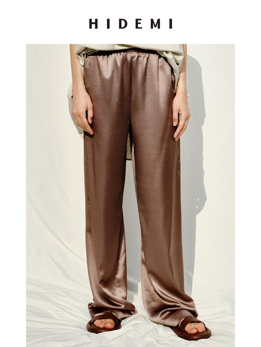HIDEMI度假系列裸肤轻柔感升级版醋酸空气裤 沙丘栗/乳白色/黑色 商品图0