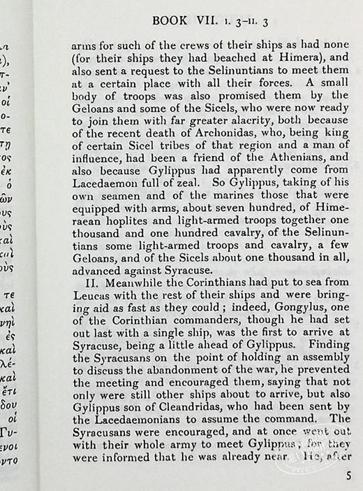 【中商原版】修昔底德 伯罗奔尼撒战争史 卷7至8 共8卷 History of the Peloponnesian War Volume IV 英文原版 Thucydides 商品图4