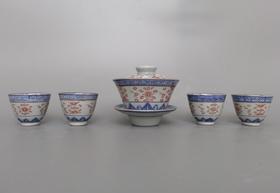 青花玲珑茶具