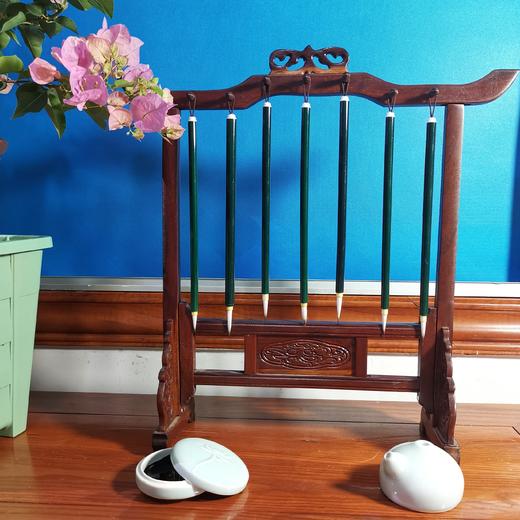 绿紫勾线毛笔 、羊 毛、兔尖国画勾画、画柳叶、描衣纹 商品图0