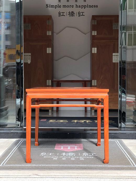 红桥红  家具严选  缅甸花梨（大果紫檀）【88马蹄腿带束腰休闲桌 配圈椅三件套】 商品图6