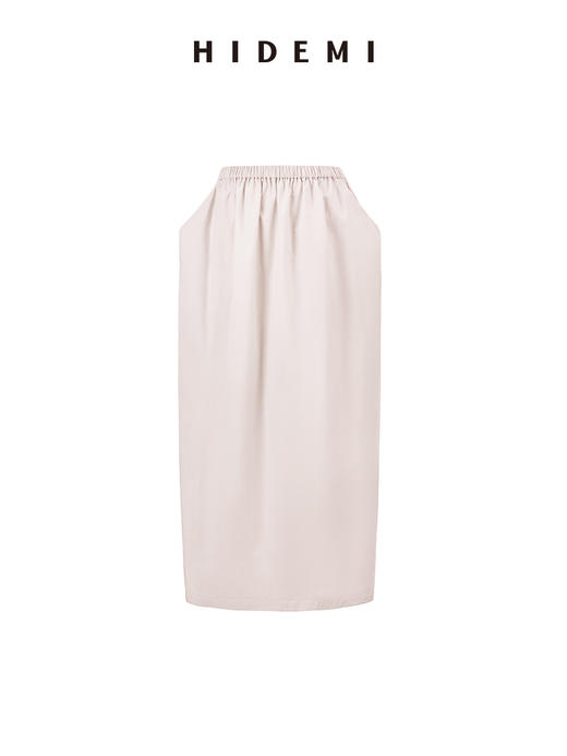 HIDEMI度假系列系带绑带褶皱花苞设计感吊带背心套装 背心/半裙 婴儿粉/奶油绿 商品图3