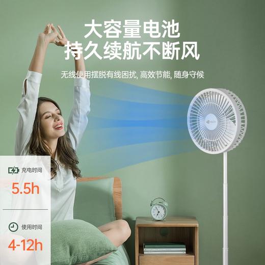 艾青春（AIYOUTH） 学生宿舍便携式风扇USB可充电随身携带大风力家用桌面风扇IQC-F7200B 商品图2