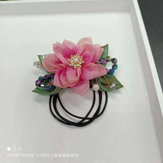 最新款抖音小众公主风荷花发圈高级感气质发绳精致皮筋女扎头绳 商品图5