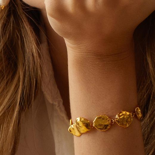 订购8周｜Elise Tsikis-Nonas-金色 圆片 手链［美国设计师］ 商品图1