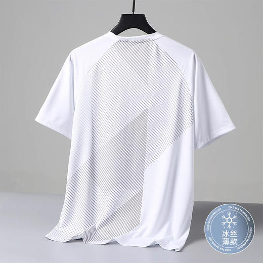 跃牌【跃LEAP-ACTIVE】系列男士冰丝速干T恤滑料短袖打底衫薄款透气排汗夏季男运动上衣R428 商品图2