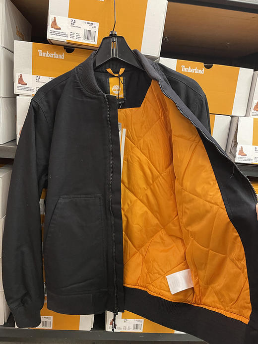 Timberland/添柏岚 男士棒球领纯色刺绣保暖夹棉长袖夹克外套 商品图3