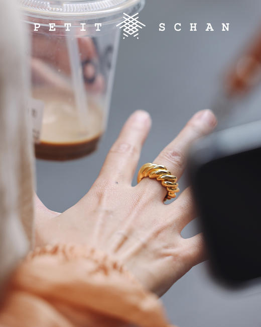 PETIT SCHAN小闪 JEW#008 romantic ring 浪漫之环  925纯银重工高克重法式扭花戒指 商品图3