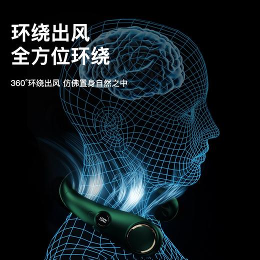 艾青春（AIYOUTH） 挂脖风扇随身便携式USB无叶小风扇手持挂颈懒人长续航静音迷你电风扇N20 商品图2