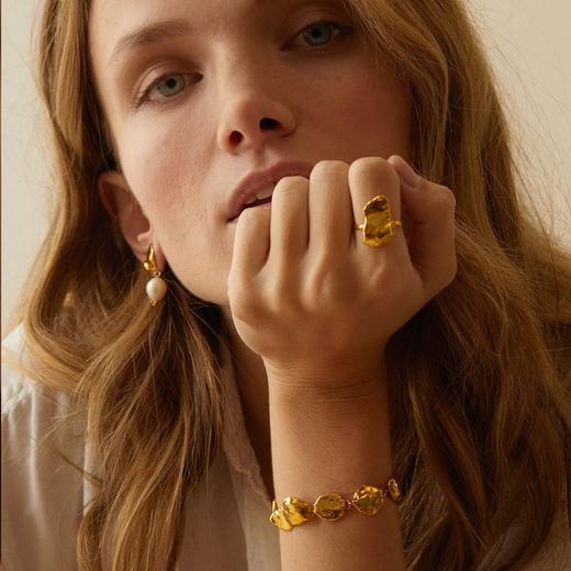 订购8周｜Elise Tsikis-Nonas-金色 圆片 手链［美国设计师］ 商品图2