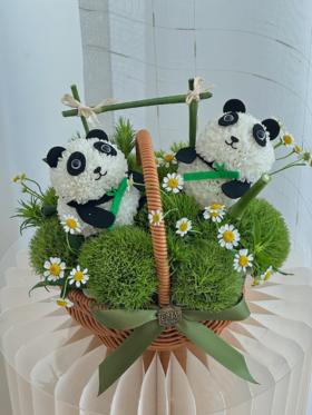 萌萌小熊猫 · 花篮