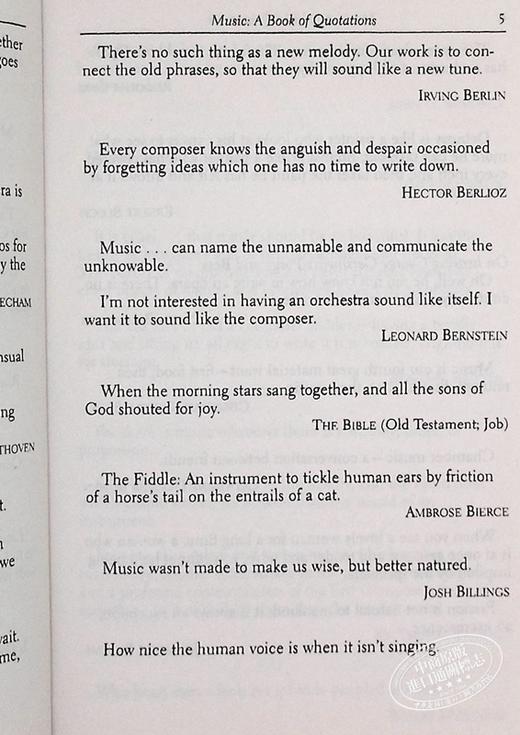 【中商原版】Dover Thrift Editions Music A Book of Quotations 英文原版 音乐 语录集 Herb Galewitz 商品图5