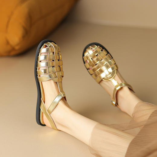 简约舒适，百搭编织罗马凉鞋HBP-5325 商品图11