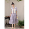 鹿向南《紫色风铃》法式清新娃娃领两件套连衣裙女小个子a字裙女
 商品缩略图2