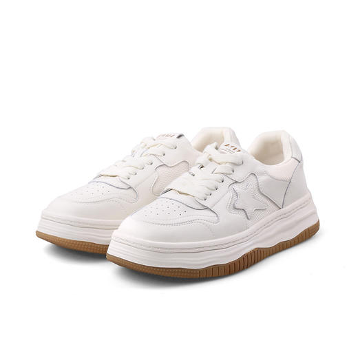 Safiya/索菲娅2023春夏新品潮流撞色休闲百搭松糕厚底星星小白板鞋SF31112437 商品图6