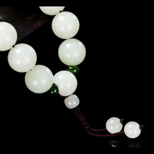 和田玉籽料（白玉）玉珠手持/玉珠19mm 商品图5