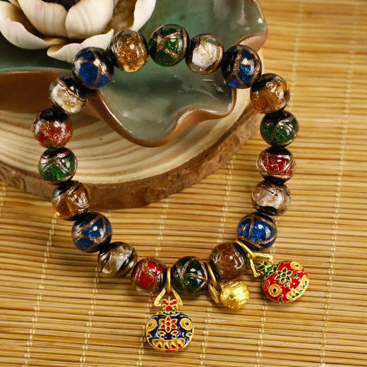 栖霞寺香灰琉璃手串、项链（含祈福卡） 商品图4