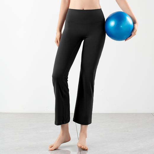 跃牌【倚窗听雨系列】直筒高腰提臀裸感瑜伽九分裤CK027 商品图9