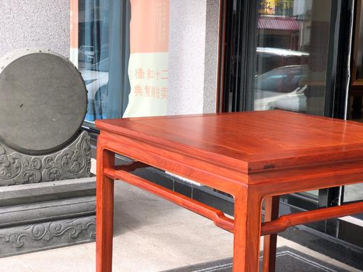 红桥红  家具严选  缅甸花梨（大果紫檀）【88马蹄腿带束腰休闲桌 配圈椅三件套】 商品图7