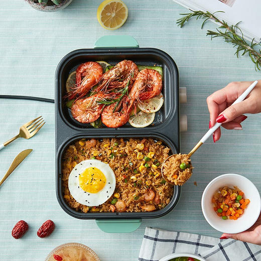 小熊（Bear）电烧烤炉烤串机家用可定时无油烟电烤炉电烤盘烤肉锅 DKL-C12J5 商品图4