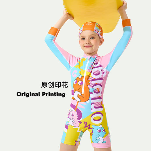oribigo连体款/分体款长袖短裤 儿童泳衣 商品图3