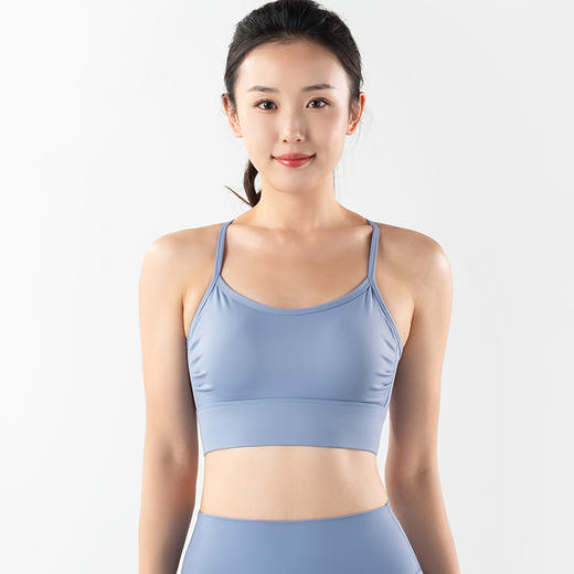 跃牌【倚窗听雨系列】褶皱聚拢防震高强度瑜伽背心Wx28-23 商品图3
