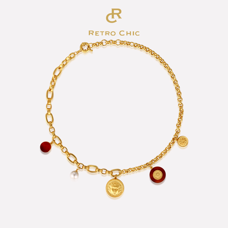 【张静初&倪虹洁同款】Ancient Rome古罗马时期 | 玳瑁金币满天星项链