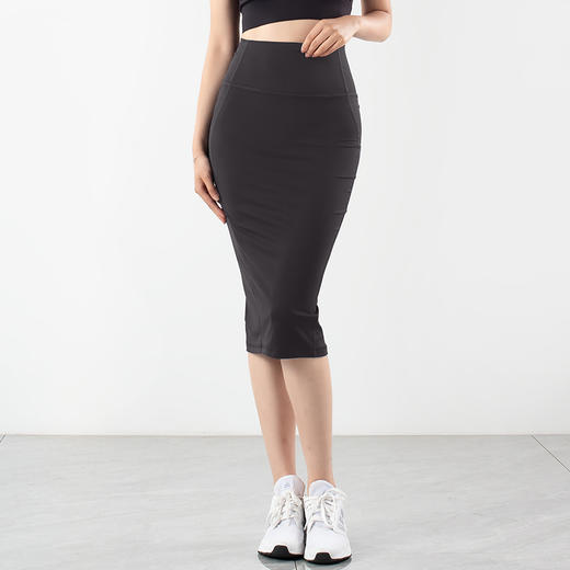 跃牌【倚窗听雨系列】女瑜伽包臀裙高腰提臀开叉半身裙裸感显瘦运动包臀裤YJQ-02 商品图7