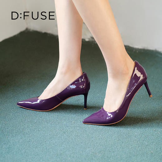 DFuse迪芙斯秋季新款漆皮尖头细跟高跟鞋OL职业单鞋DF33111114 商品图10