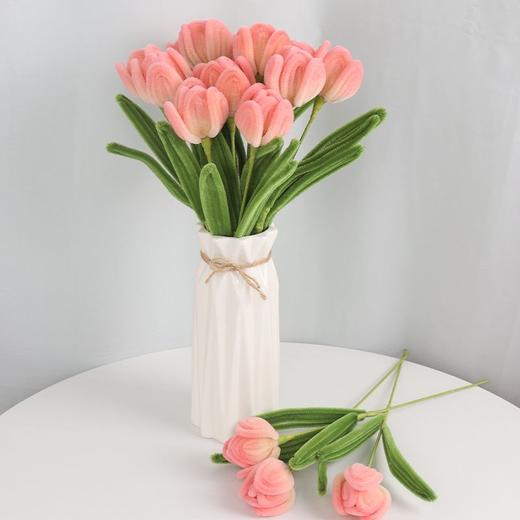 扭扭棒花束郁金香手工DIY自制花材料包编织自己做捧花送女友礼物 商品图3