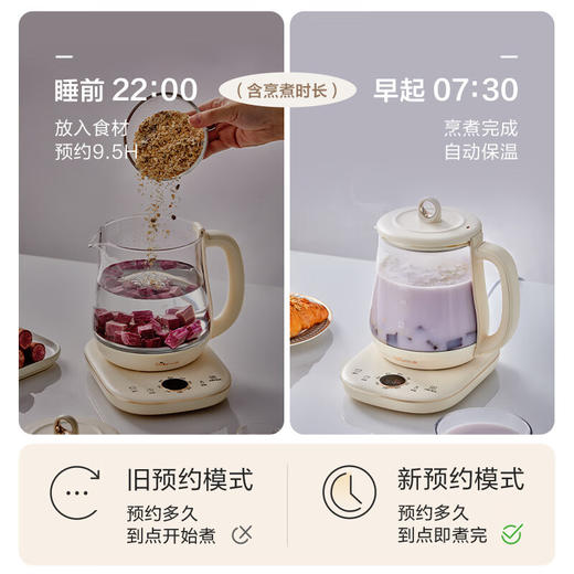 小熊（Bear）养生壶 1.5L煮茶壶煮茶器 玻璃花茶壶 316不锈钢恒温水壶烧水壶电热水壶 YSH-E15M1 商品图5