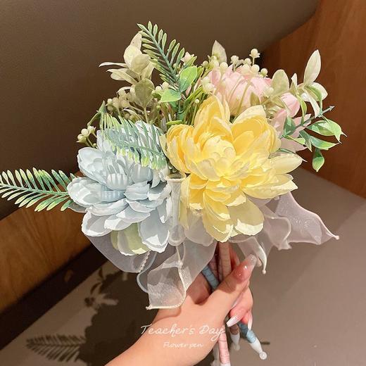 教师节女老师礼物实用礼品创意玫瑰花束笔花朵圆珠笔贺卡 商品图5