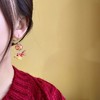可爱金鱼花火新年红色小鱼耳环中国风国潮锦鲤耳夹耳饰女 商品缩略图1