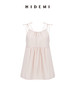 HIDEMI度假系列系带绑带褶皱花苞设计感吊带背心套装 背心/半裙 婴儿粉/奶油绿 商品缩略图1