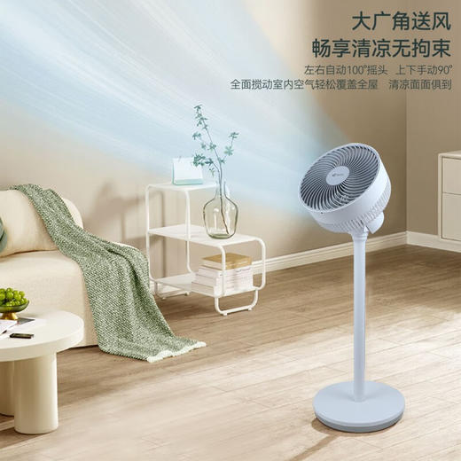 艾青春空气循环扇家用电风扇直流低噪台地两用式摇头落地扇BW-DFS2102 白色 商品图3