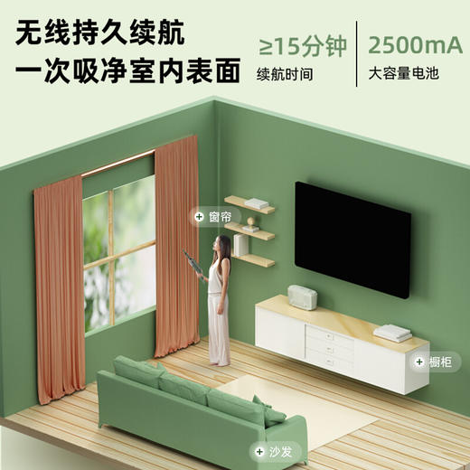 小熊（Bear）车载吸尘器家用吸尘器车载手持吸尘器 无线吸尘器吸尘机XCQ-B01R1 商品图4